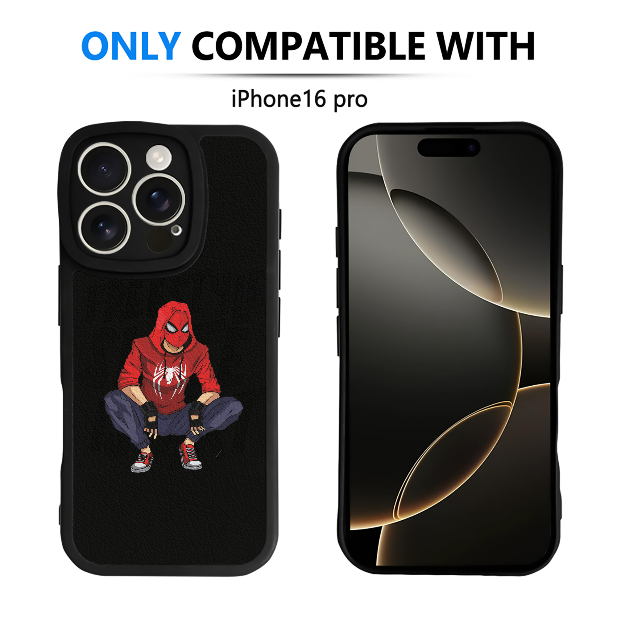 Spider Man スパイダーマン 【iPhone 16シリーズ対応】シリコンスマホケース（レザー調） 材質：シリコン